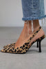 Silke | Spitze Slingback-Pumps mit Animal-Print