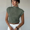 Ute | Elegantes Kurzarm-Top mit Stehkragen