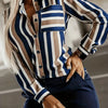 Ines | Elegante Streifenbluse mit Knopfleiste