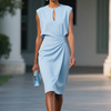 Petra | Elegantes Drapiertes Etuikleid