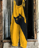 Ilka | Luftiger Träger-Jumpsuit mit Katzenmotiv