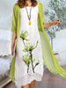 Johanna | Damen Midi-Kleid mit Chiffon-Cardigan Set
