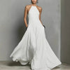 Katharina | Damen Neckholder Maxi Kleid Ärmellos