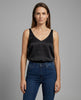Greta | Damen Satin Camisole V-Ausschnitt Träger-Top
