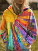 Ulrike | Kunstvoller Patchwork-Kapuzenpullover